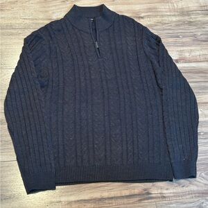 Express Men's Black Quarter Zip Sweater